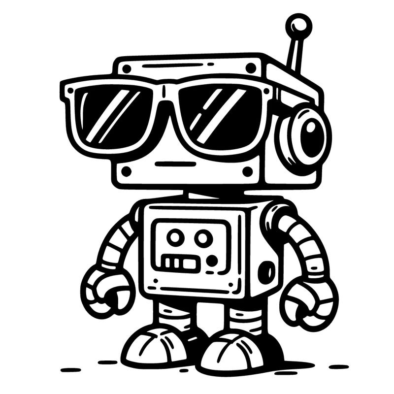 robot wearing sunglasses
