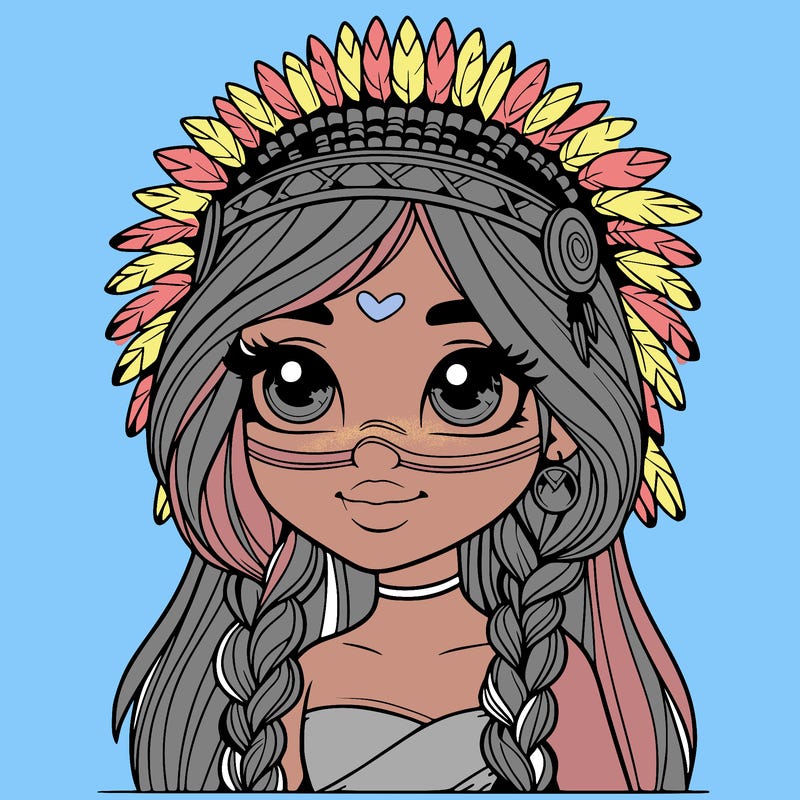 realistic girl native american