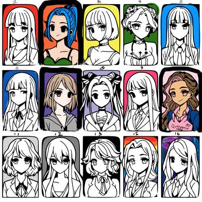 girls that look diffrent anime