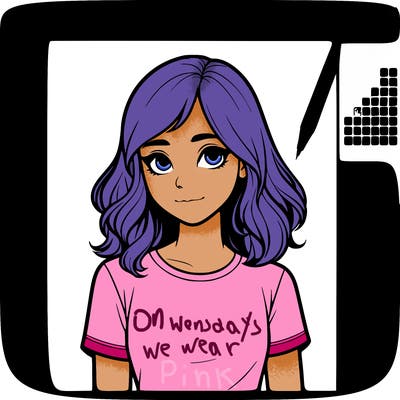 realistic girl in t-shirt