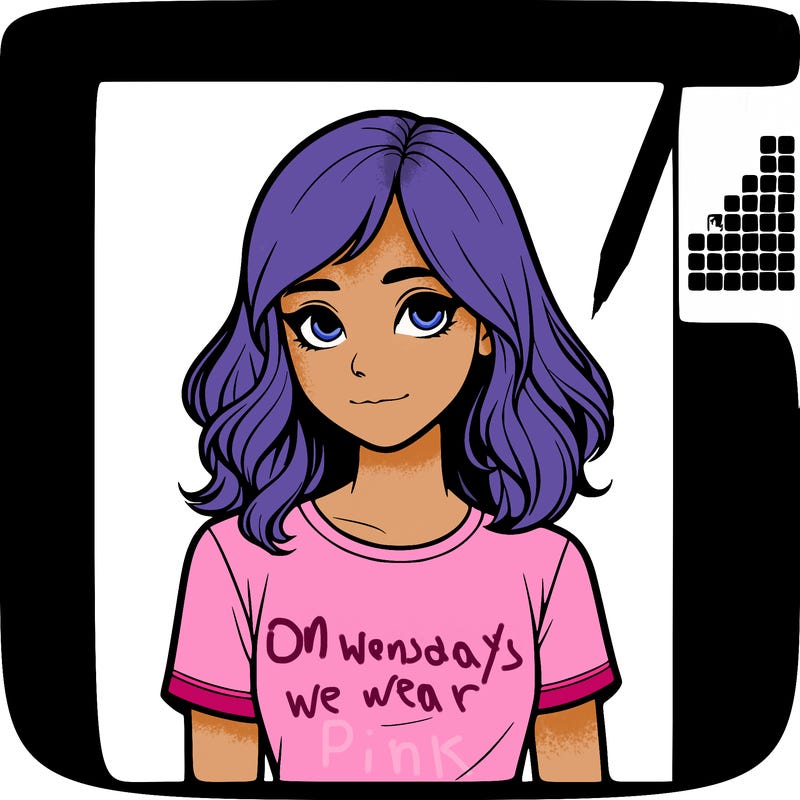 realistic girl in t-shirt