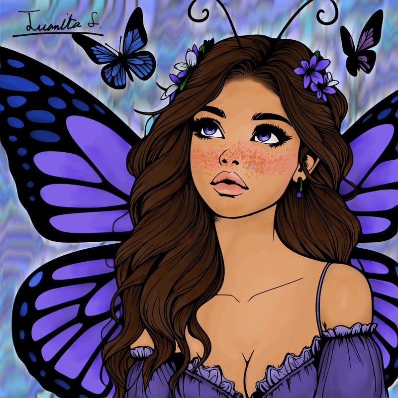 butterfly fairy realistic girl