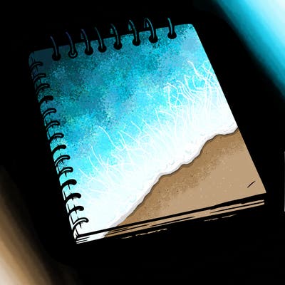 a blank sketch pad