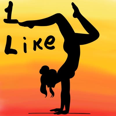 a woman doing a handstand