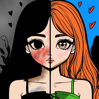 realistic girl split