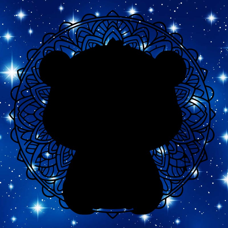 cute baby panda animal mandala