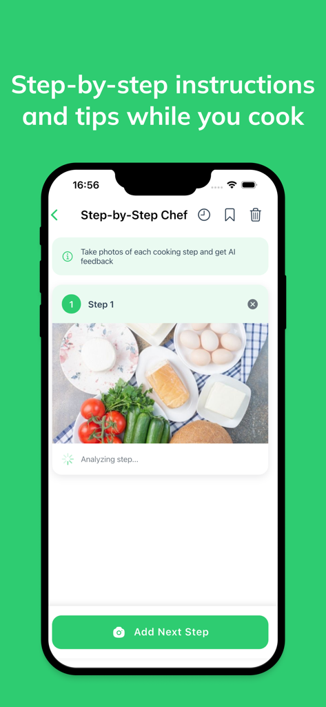 Recipe me & Ai food scanner - Instrucciones de cocina paso a paso y comentarios impulsados por IA en la aplicación Cookly AI