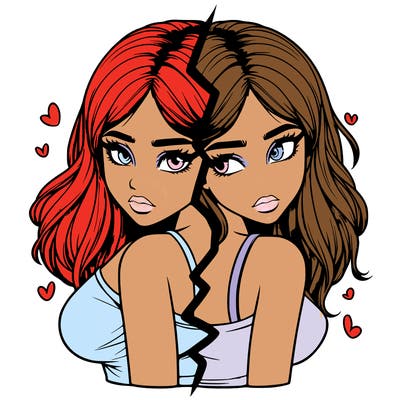 realistic girl split