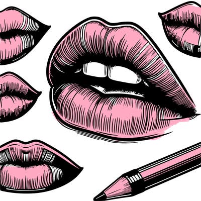 realistic  lips