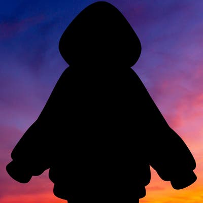 girl in oversized hoodie