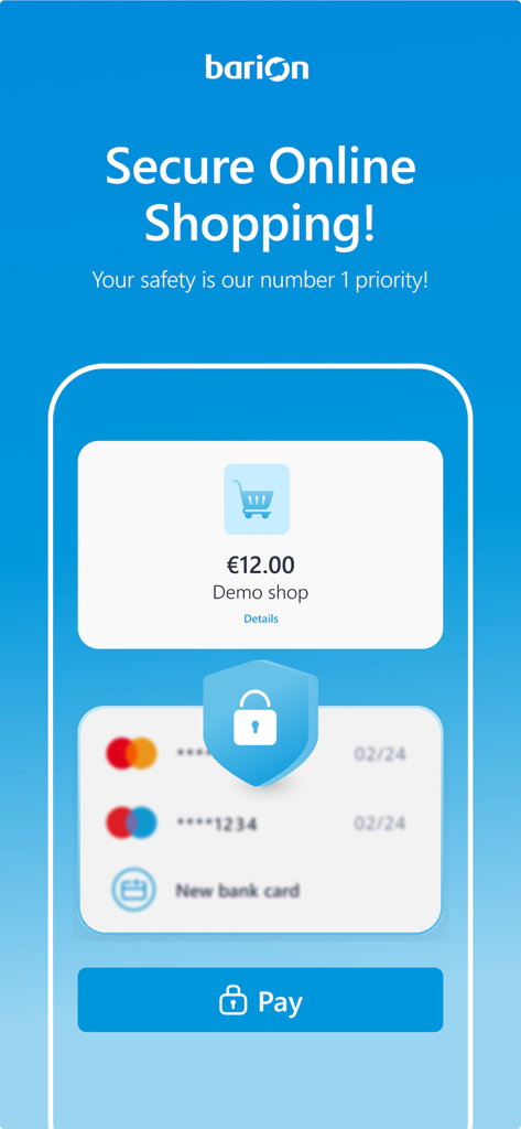 Barion - Barion app interface for secure online payments and card management