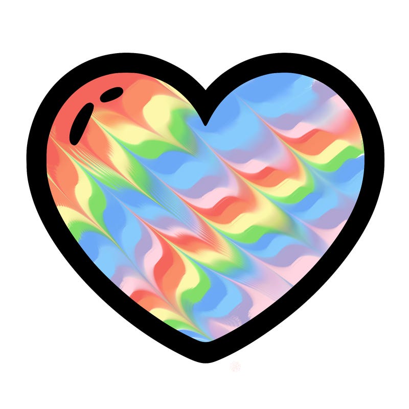 a blank heart