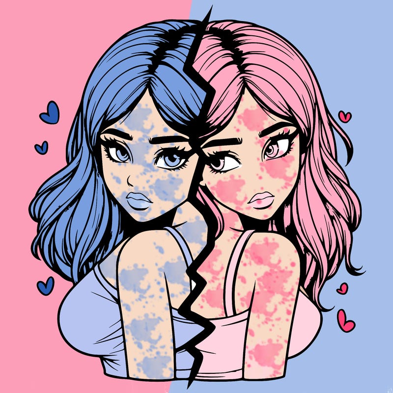 realistic girl split