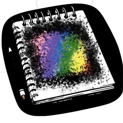 a blank sketch pad