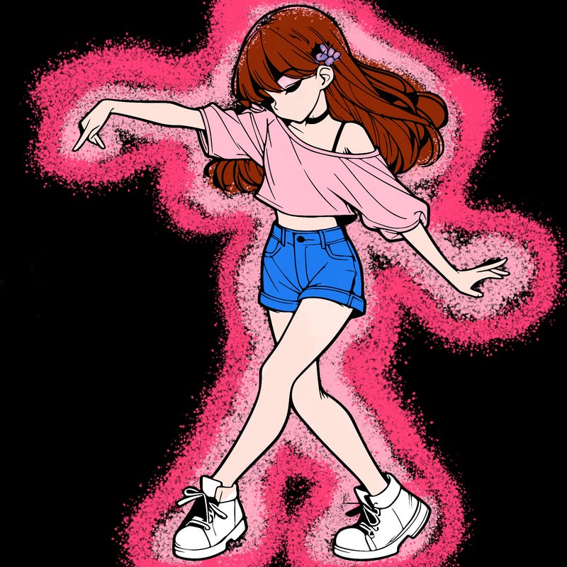 realistic girl danceing