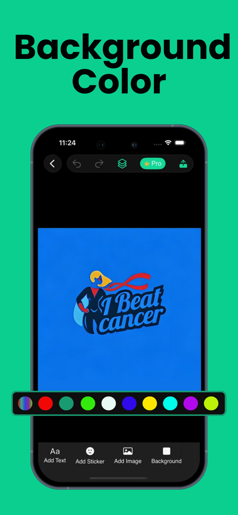 Craft Me: Sublimation Designer - Background color selection screen in the Craft Me Sublimation Designer app