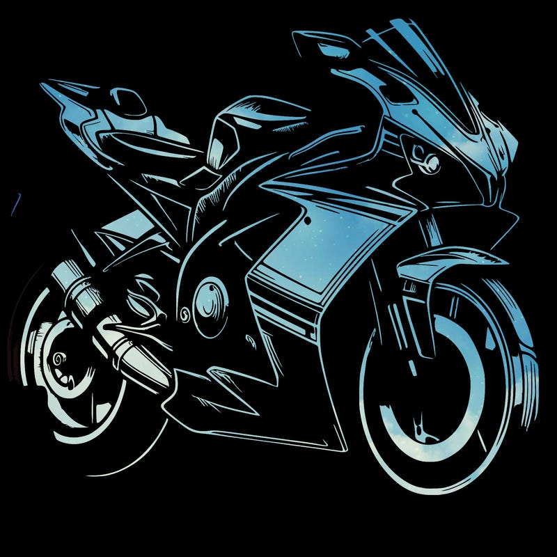 realistic cool sports bike