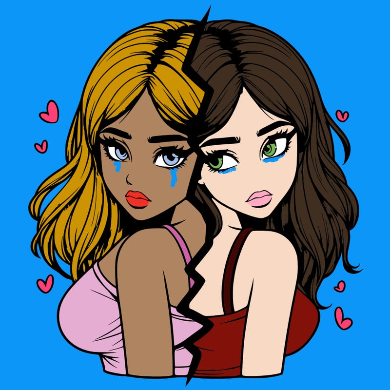 realistic girl split