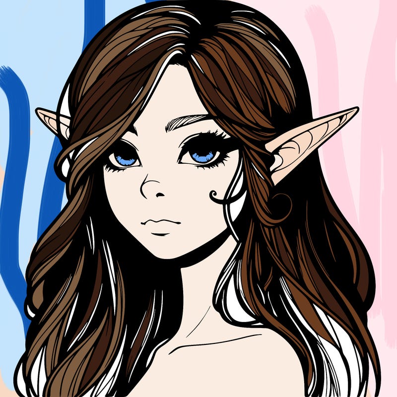 elf girl realistic dark fantasy