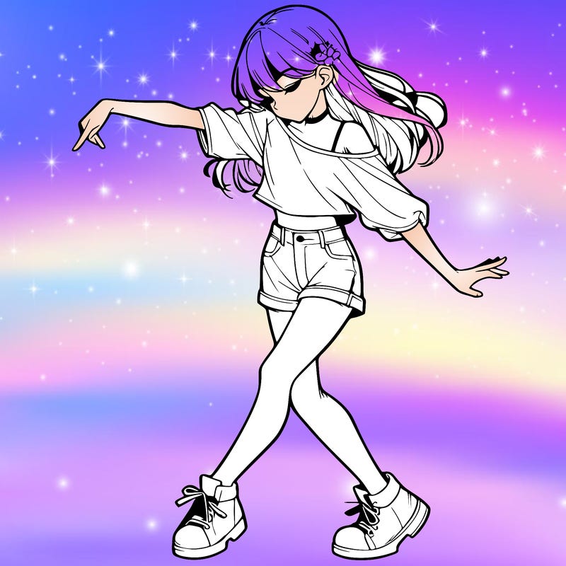 realistic girl danceing