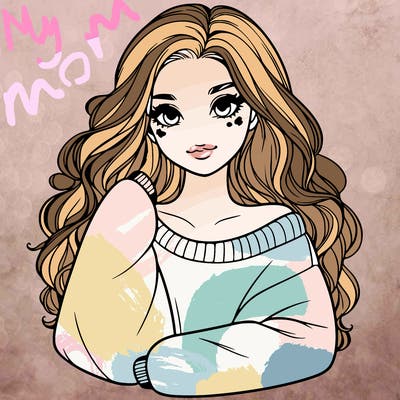 a beautiful girl in a big sweatshirt