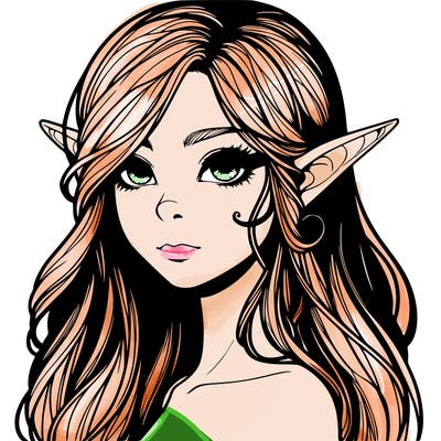 elf girl realistic dark fantasy