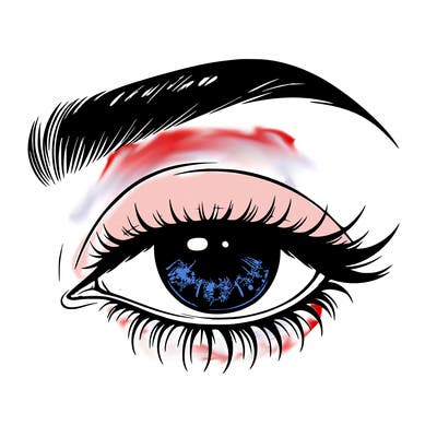 eye closed realistic