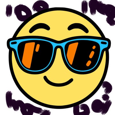 emoji with sunglasses