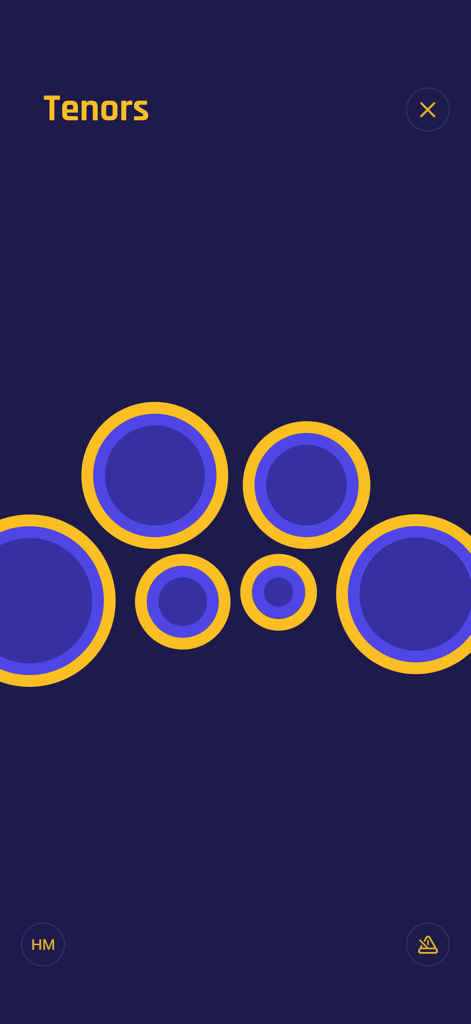 Drumline - Virtual marching tenor drums interface in the Drumline app