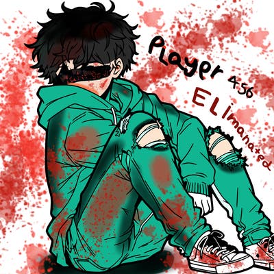 a male hoddie ripped jeans messy hair anime
