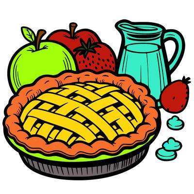 a pie of food