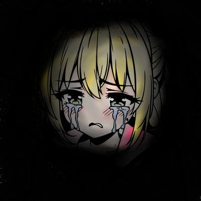 anime girl crying