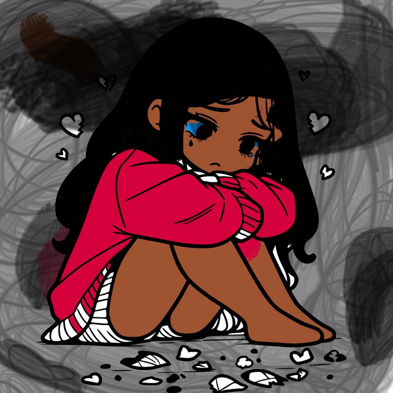 a girl after a breakup