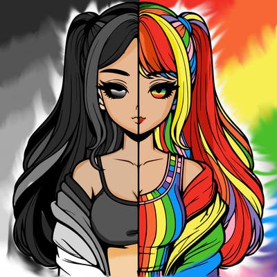 realistic girl split