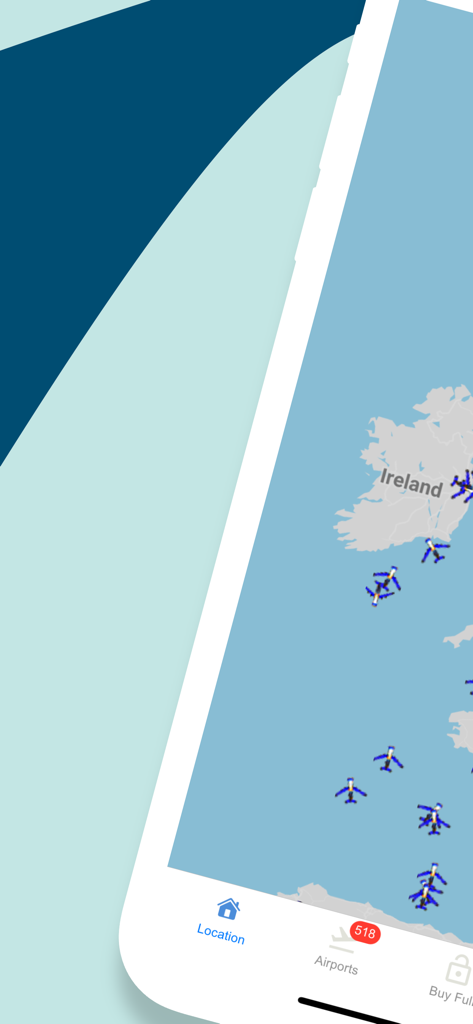 Mapa de seguimiento de vuelos de Ryanair en tiempo real que muestra las ubicaciones de las aeronaves sobre Irlanda
