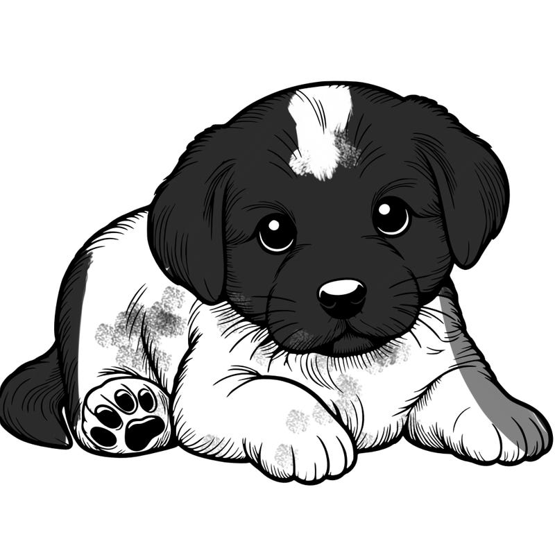 a cute realistic puppy