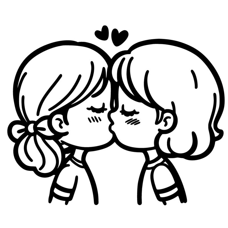 girl kissing a girl