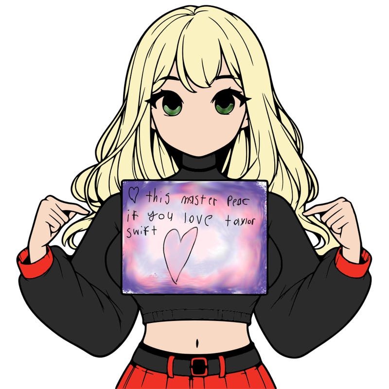 girl holding a blank sign in a long sleeve crop top