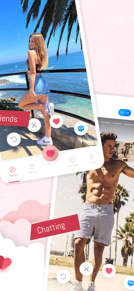 Hullo - AI Matchmaking Dating - Profils d'utilisateurs et interface de matchmaking sur l'application de rencontres Hullo