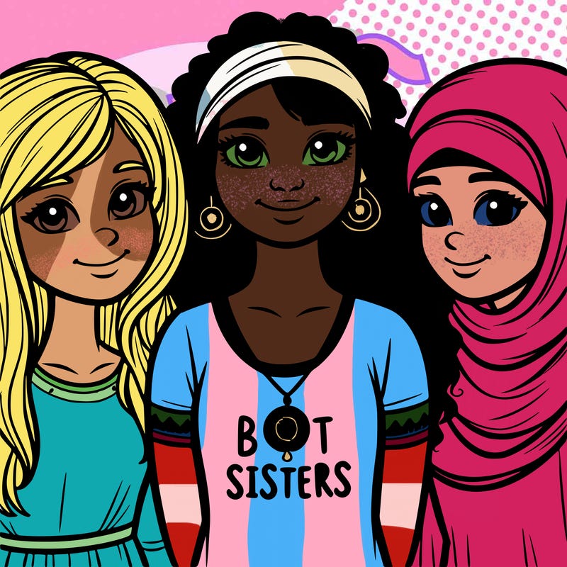 three sisters with a best sisters necklace