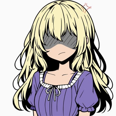 anime girl with no face