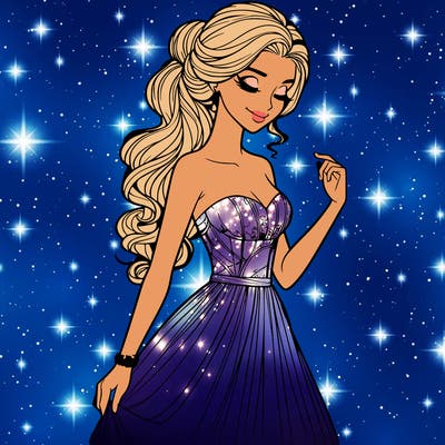 a realistic woman wearing an elegant dress