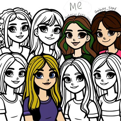 a group of teenage girls