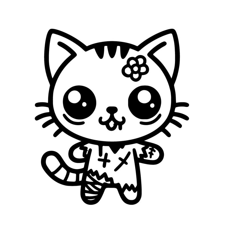 cute cat zombie