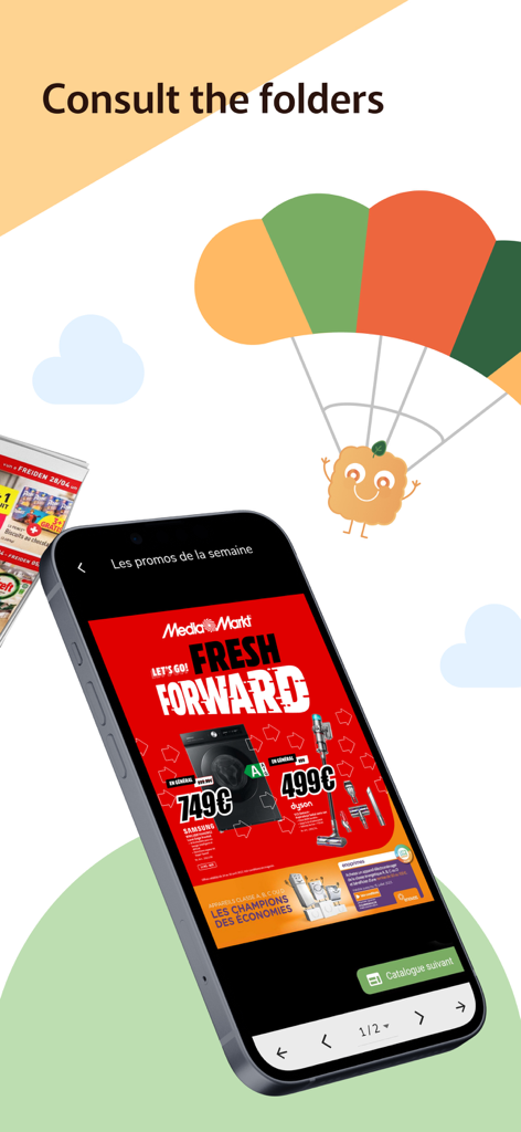 Biscuit - Catálogo digital de tienda de electrónica mostrado en la interfaz de la aplicación Biscuit