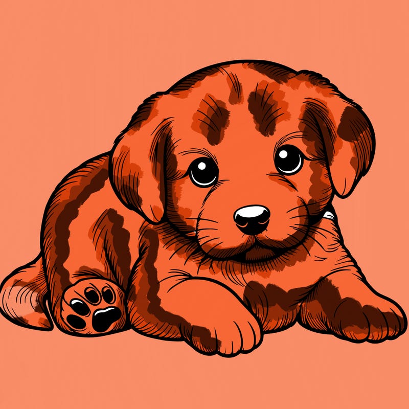 a cute realistic puppy