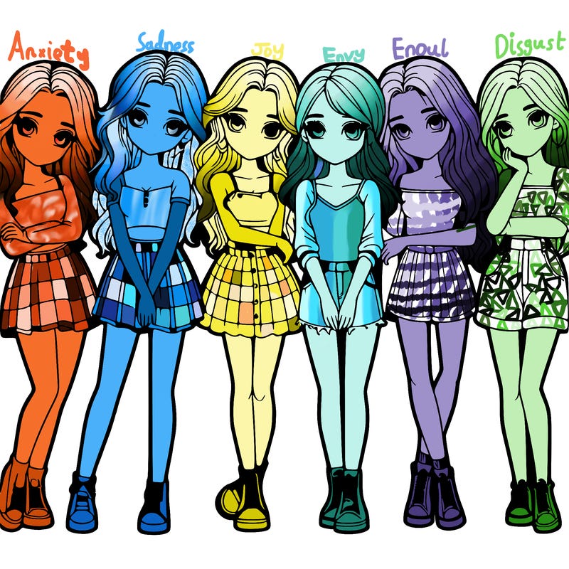 a group of girls realistic