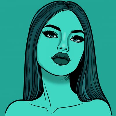 realistic woman with full lips