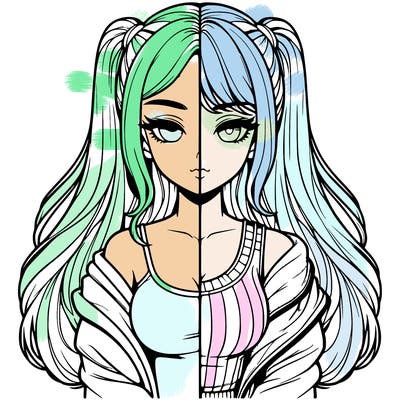 realistic girl split