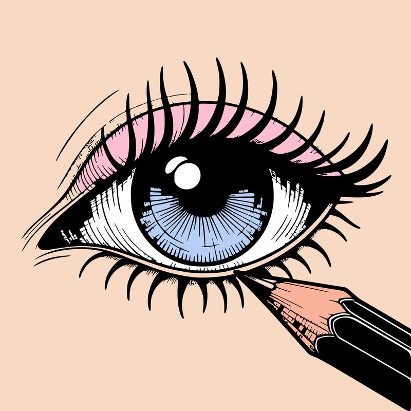 eye drawing pencil